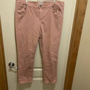 Ann Taylor Loft pink skinny crop jeans